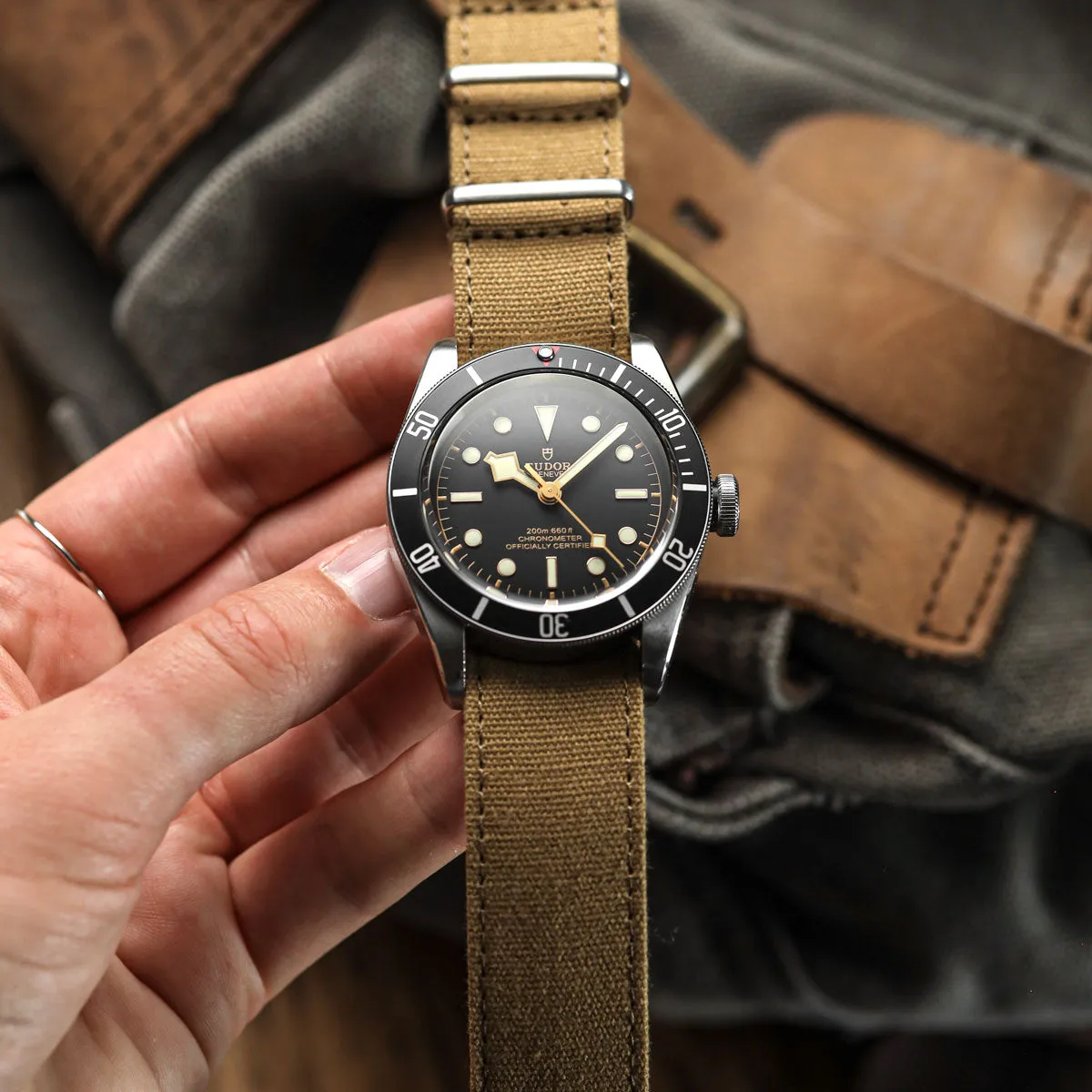 1973 British Military Watch Strap: WARRIOR CANVAS - Grey