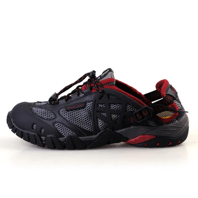 2017 Men Outdoor Sneakers Breathable Hiking Shoes Big Size Men Women Outdoor Hiking Sandals Men Trekking Trail Water Sandals