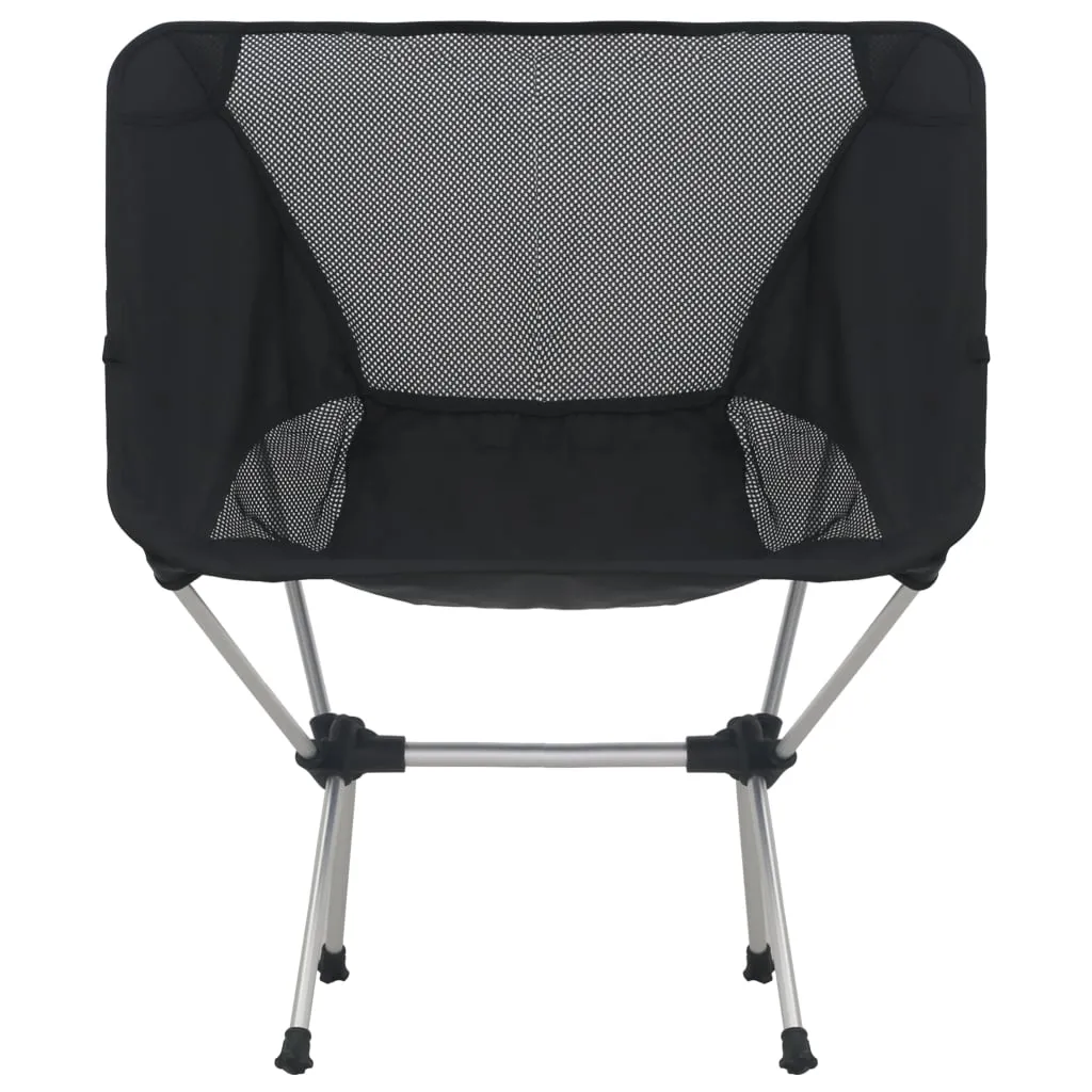 2x Folding Camping Chairs with Carry Bag 54x50x65 cm Aluminium