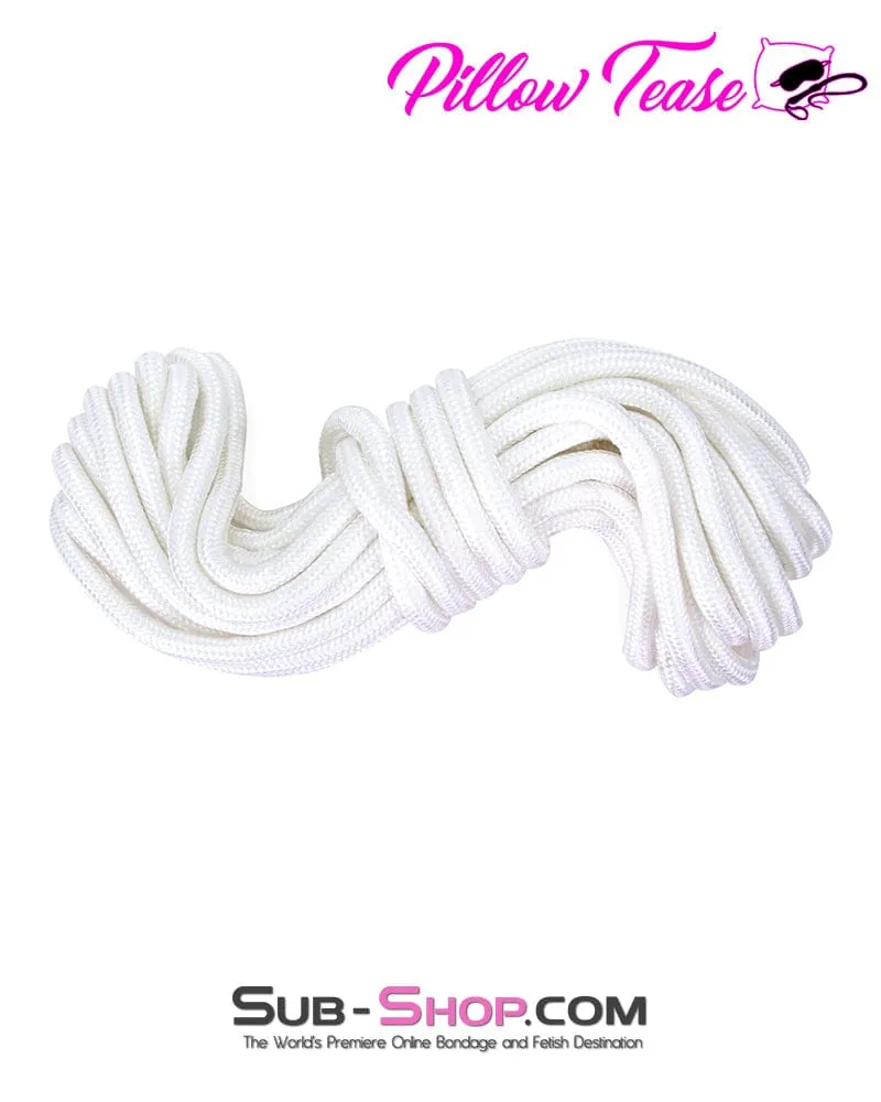 4740M      <b>BOGO!</b> Premium Braided White Nylon Bondage Rope