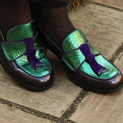 Arc - Navy and Green loafer