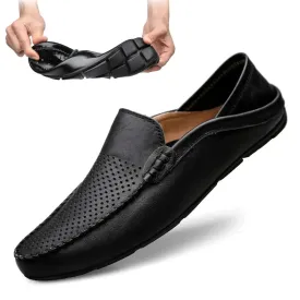 Casual Leather Slip-On Loafers