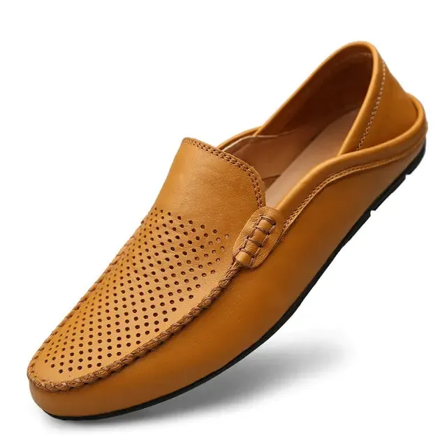 Casual Leather Slip-On Loafers