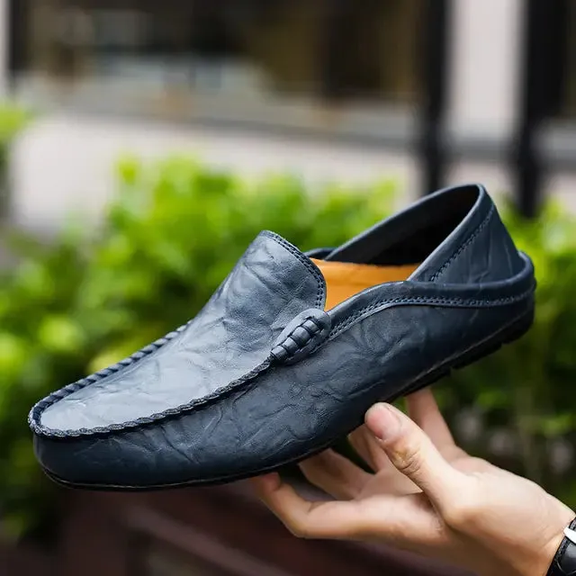 Casual Leather Slip-On Loafers