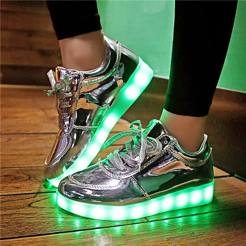 Femme luminous Led shoes Usb Charge lights up Men&Adults colorfull glowing shoe neon casual basket trainers 11 Colors Led shoes