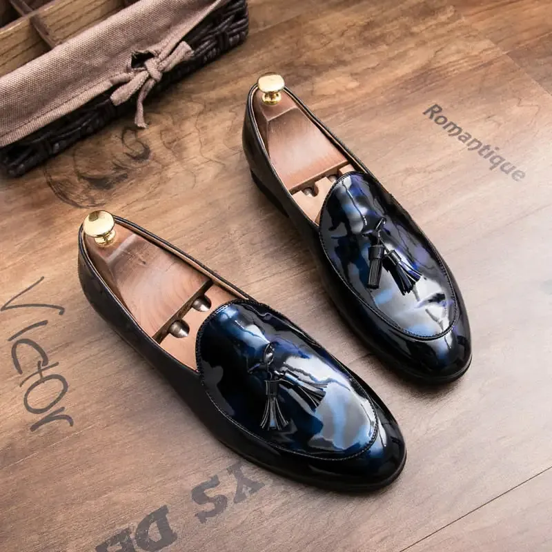 Il Lussone Italian Glossy Leather Loafers