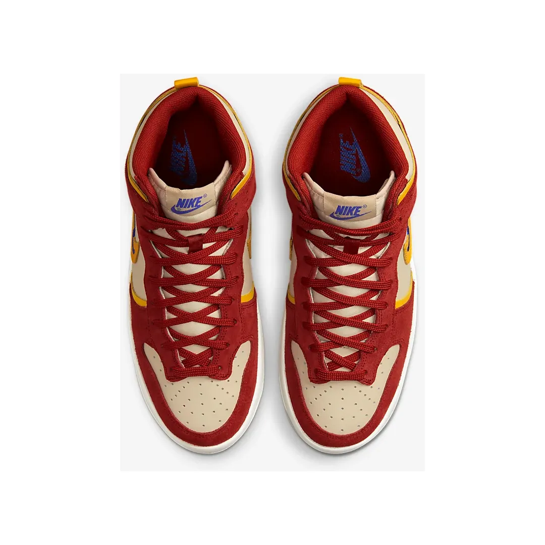 Nike Women's Dunk High Up Shoes - Cinnabar / Lapis / Sanddrift / Yellow Ochre