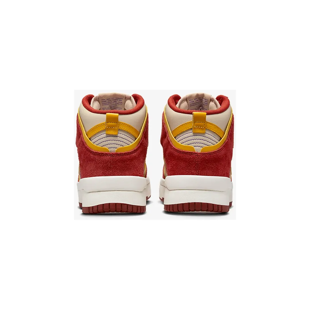 Nike Women's Dunk High Up Shoes - Cinnabar / Lapis / Sanddrift / Yellow Ochre