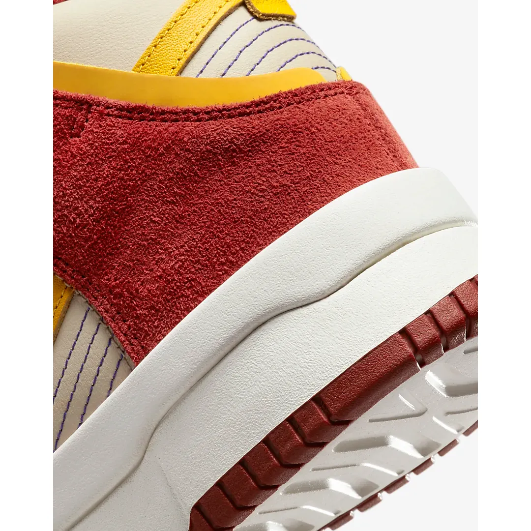 Nike Women's Dunk High Up Shoes - Cinnabar / Lapis / Sanddrift / Yellow Ochre