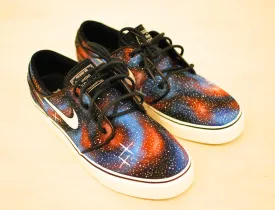 Nike Zoom Stefan Janoski Blue and Orange colorways Galaxy Sneakers