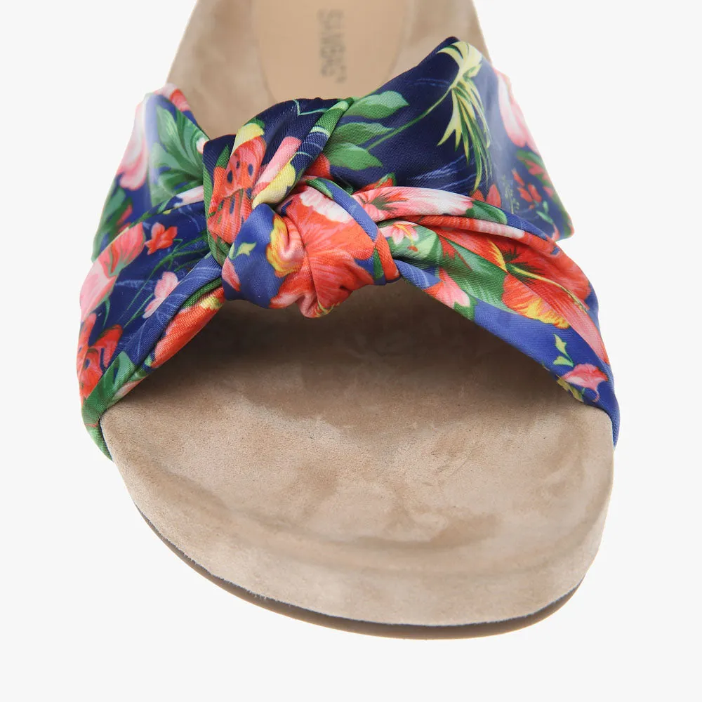 Paula Blue Floral Slide