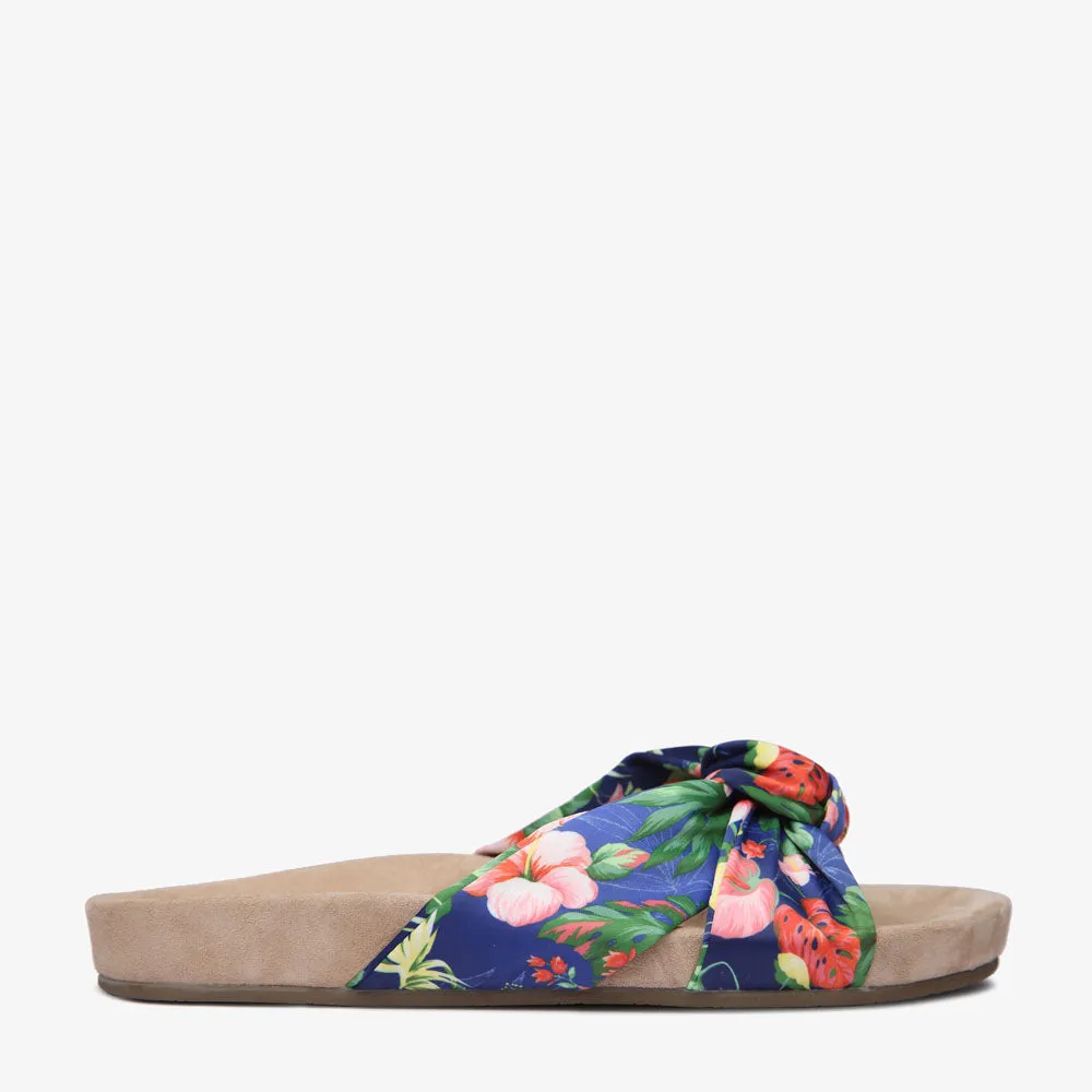 Paula Blue Floral Slide