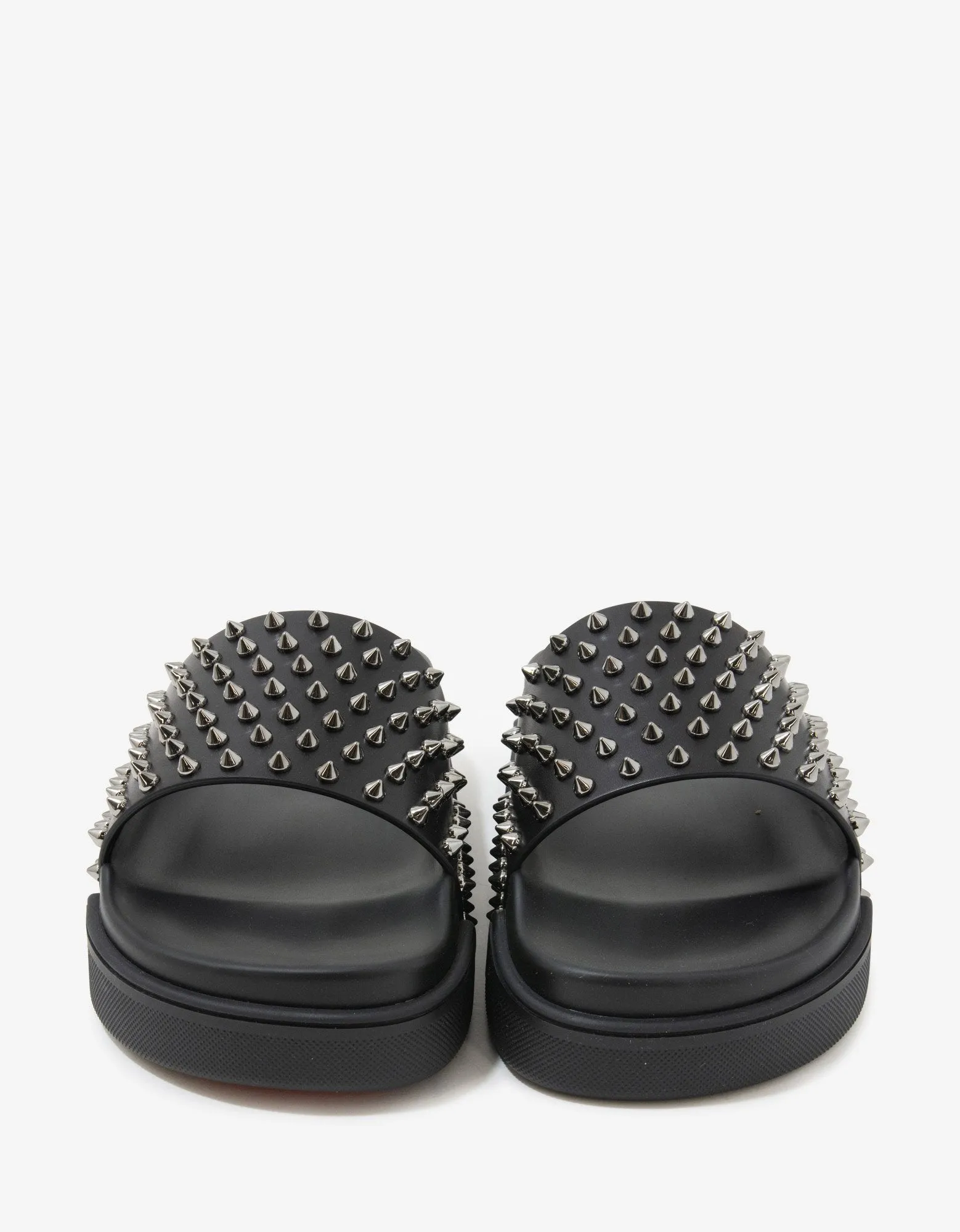 Pool Fun Black Spikes Slide Sandals -