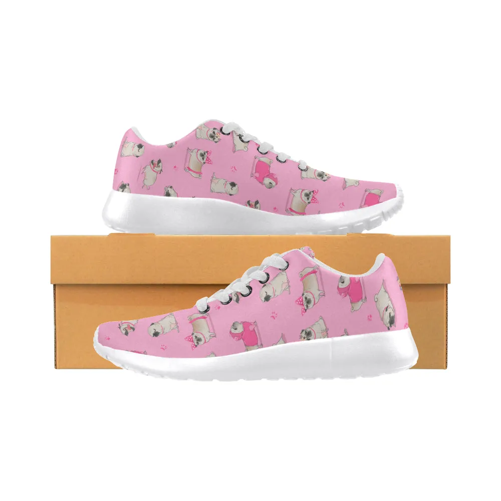 Pug cute Pink Women’s Running Shoes