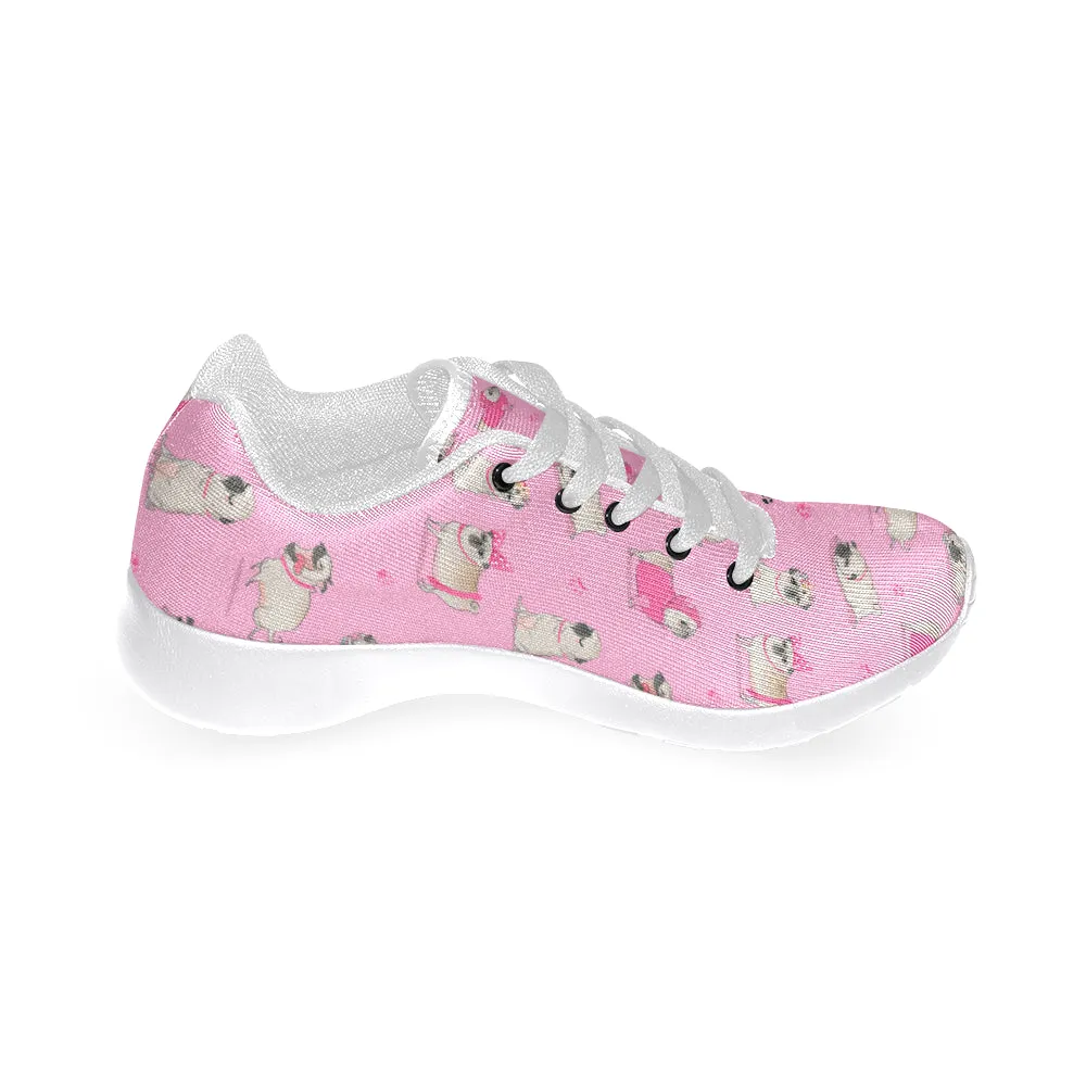 Pug cute Pink Women’s Running Shoes