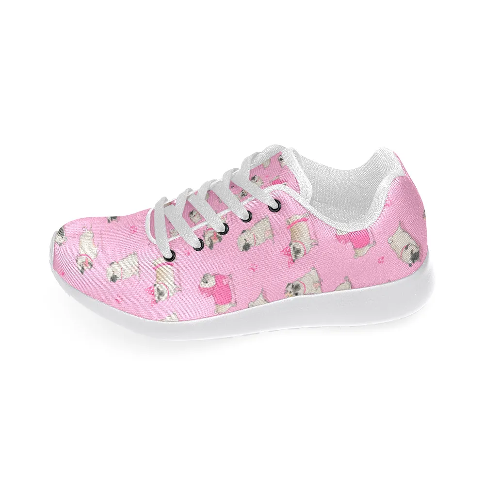 Pug cute Pink Women’s Running Shoes