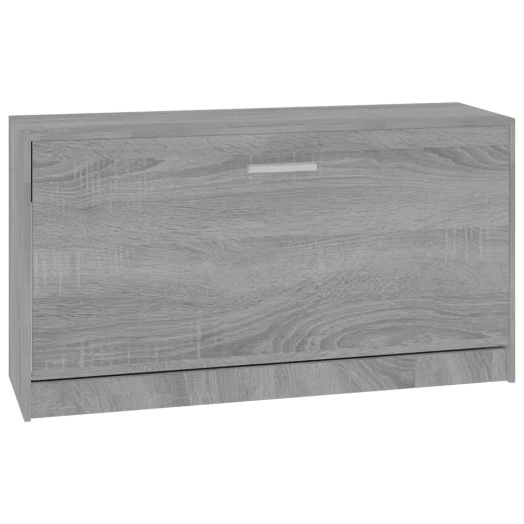 Shoe Bench Grey Sonoma 80x24x45 cm Engineered Wood