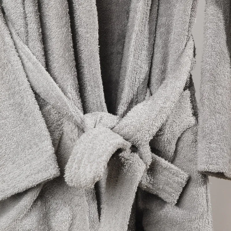 Whispersoft Toweling Bathrobe - Grey